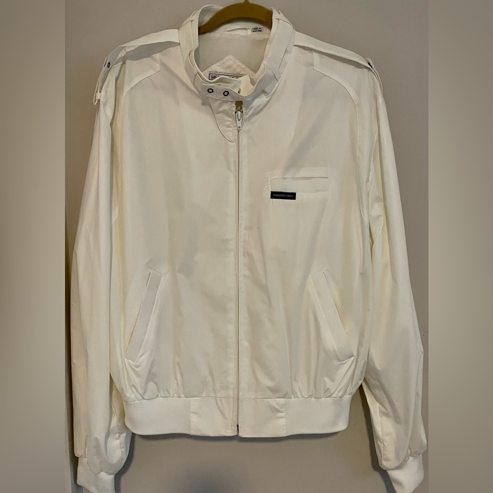 Mens Members Only Jacket White Size 46 Hong Kong